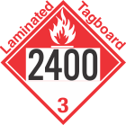 Combustible Class 3 UN2400 Tagboard DOT Placard