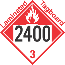 Combustible Class 3 UN2400 Tagboard DOT Placard