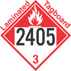 Combustible Class 3 UN2405 Tagboard DOT Placard