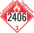 Combustible Class 3 UN2406 Tagboard DOT Placard