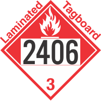 Combustible Class 3 UN2406 Tagboard DOT Placard