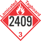Combustible Class 3 UN2409 Tagboard DOT Placard