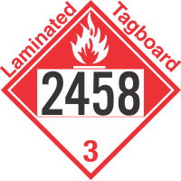 Combustible Class 3 UN2458 Tagboard DOT Placard