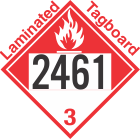 Combustible Class 3 UN2461 Tagboard DOT Placard