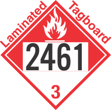 Combustible Class 3 UN2461 Tagboard DOT Placard