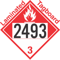 Combustible Class 3 UN2493 Tagboard DOT Placard