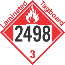 Combustible Class 3 UN2498 Tagboard DOT Placard
