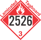 Combustible Class 3 UN2526 Tagboard DOT Placard