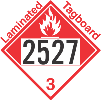 Combustible Class 3 UN2527 Tagboard DOT Placard