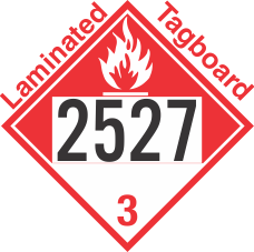 Combustible Class 3 UN2527 Tagboard DOT Placard