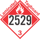 Combustible Class 3 UN2529 Tagboard DOT Placard