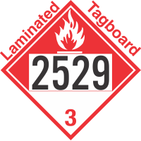 Combustible Class 3 UN2529 Tagboard DOT Placard