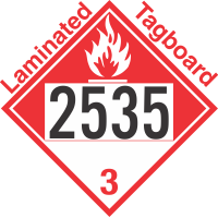 Combustible Class 3 UN2535 Tagboard DOT Placard