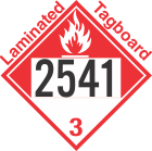 Combustible Class 3 UN2541 Tagboard DOT Placard