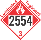 Combustible Class 3 UN2554 Tagboard DOT Placard