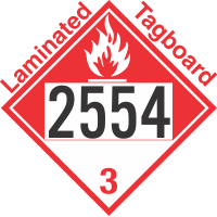 Combustible Class 3 UN2554 Tagboard DOT Placard