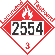 Combustible Class 3 UN2554 Tagboard DOT Placard