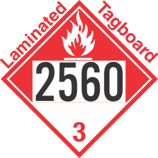 Combustible Class 3 UN2560 Tagboard DOT Placard