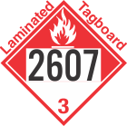 Combustible Class 3 UN2607 Tagboard DOT Placard