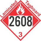 Combustible Class 3 UN2608 Tagboard DOT Placard