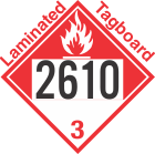 Combustible Class 3 UN2610 Tagboard DOT Placard