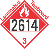 Combustible Class 3 UN2614 Tagboard DOT Placard