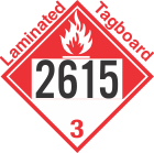 Combustible Class 3 UN2615 Tagboard DOT Placard