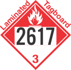 Combustible Class 3 UN2617 Tagboard DOT Placard