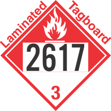 Combustible Class 3 UN2617 Tagboard DOT Placard