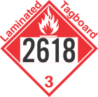 Combustible Class 3 UN2618 Tagboard DOT Placard