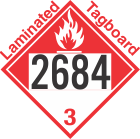 Combustible Class 3 UN2684 Tagboard DOT Placard
