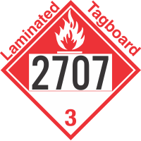 Combustible Class 3 UN2707 Tagboard DOT Placard