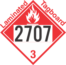Combustible Class 3 UN2707 Tagboard DOT Placard