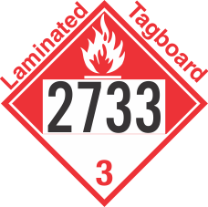 Combustible Class 3 UN2733 Tagboard DOT Placard