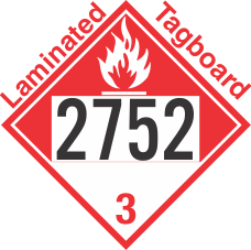 Combustible Class 3 UN2752 Tagboard DOT Placard