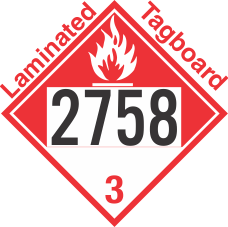 Combustible Class 3 UN2758 Tagboard DOT Placard