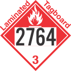 Combustible Class 3 UN2764 Tagboard DOT Placard