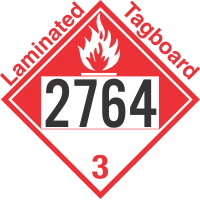 Combustible Class 3 UN2764 Tagboard DOT Placard