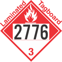 Combustible Class 3 UN2776 Tagboard DOT Placard