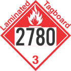 Combustible Class 3 UN2780 Tagboard DOT Placard