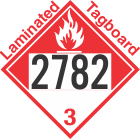 Combustible Class 3 UN2782 Tagboard DOT Placard