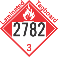 Combustible Class 3 UN2782 Tagboard DOT Placard