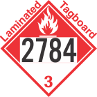 Combustible Class 3 UN2784 Tagboard DOT Placard