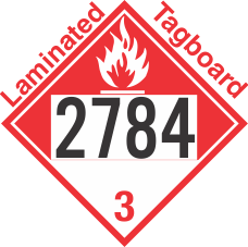 Combustible Class 3 UN2784 Tagboard DOT Placard