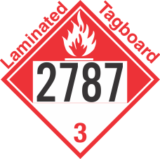 Combustible Class 3 UN2787 Tagboard DOT Placard