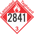 Combustible Class 3 UN2841 Tagboard DOT Placard