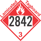 Combustible Class 3 UN2842 Tagboard DOT Placard