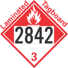 Combustible Class 3 UN2842 Tagboard DOT Placard