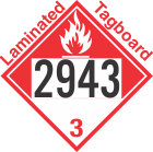 Combustible Class 3 UN2943 Tagboard DOT Placard