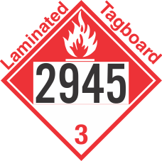 Combustible Class 3 UN2945 Tagboard DOT Placard